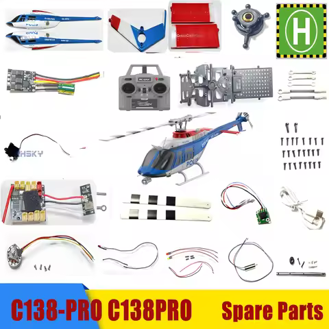 C138-PRO C138PRO RC Helicopter Accessories Blade Motor Servo Receiver Shell Landing Gear Rotor Head 