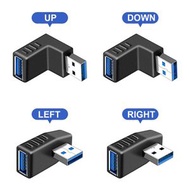 屯團百貨 - 左彎 USB 3.0 公對母轉接頭 USB公母 L型彎頭 直角轉接頭 90度轉接頭延長頭