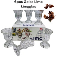 GELAS LIMO KIMGLASS 6PCS 200 ML / GELAS KACA / CANGKIR ES KRIM / GELAS JUS FREE BUBBLE WRAP