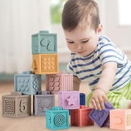 Baby tots soft building blocks shape storter Baby toys rubber blocks