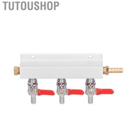 Tutoushop 3 Way Gas Splitter CO2 Distribution Manifold With 5/16 Inch Beer Check Valve