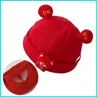 Nan 2023 Cute Hat Soft Baby Bonnet Cap Red Themed Hat Warm Hat Beanie Cap for Baby
