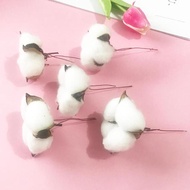 【Hot item】 2/5/10 Pieces White Cotton Florist Supplies Wedding Car Decorative Flower Wreaths Home De