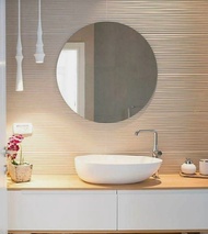 Aesthetic Mirror Bentuk BULAT / Cermin Dinding Estetik Gantung / Perlengkapan Hiasan Kamar Ruangan /