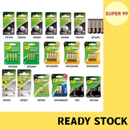 GP Alkaline Battery AA / AAA / 9V / Greencell C D / Supercell / CR 2016 2025 2032 / 23A 27A