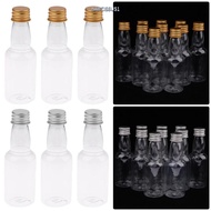 NARCISSUS1Y7KJ 5Pcs Mini Liquor Bottles Set, Silver/ Gold Caps Small Plastic  Bottle,  60ml Wine Bot