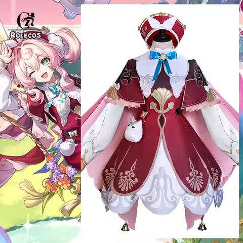ROLECOS Game Honkai Star Rail Hyacine Cosplay Costume Healer of Light Hyacine Women Navy Style Dress