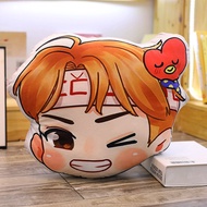 JOJO CASTLE BT21 Hugging Pillow Kpop Star Image Kawaii Cartoon Plush Doll Stuffed Toys Pillow Periph