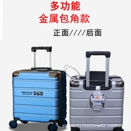 Beg Perjalanan Mini 20 Kata Laluan Ringan Bagasi Bergolek Kecil Beg Kulit Lelaki 18-inci Beg Kecil W