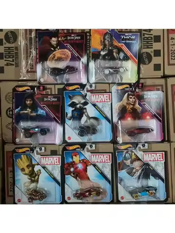 Hot Wheels Toys Cars for Kids Iro-man Easy Model Hotwheels Star Wars Gifts Birthday Marvel Surprise 