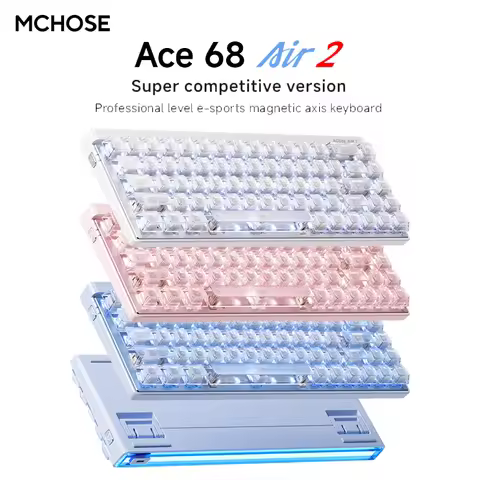 MCHOSE Newly Upgraded Ace 68 Air V2 Gaming Keyboard 0.001mm 256K 8K Rate Of Return Magnetic Switch W