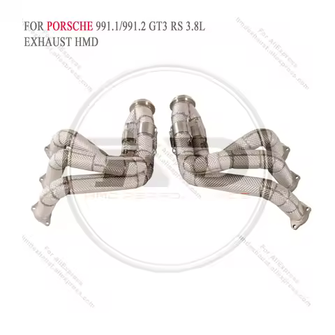 HMD REACH-Certified 304SS Headers For Porsche 911 991/991.1/991.2 GT3 RS 3.8L | Bi-Layer Heat Shield