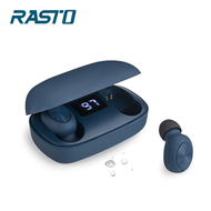 RS18 真無線電量顯示藍牙5.0耳機-藍【RASTO】 (新品)