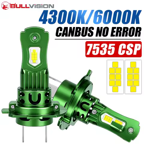 2Pc 300W High Power H7 H4 LED Bulb Turbo Headlight 6000K 4300K 12V 24V CSP H1 H11 LED Diode Approved