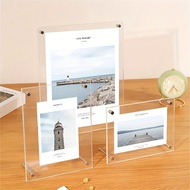 1 Pack of 5-10 Inch A4/A5 Acrylic Photo Frame Classic Tilted Desktop Display Stand for Photo Home De