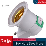 [Gooditem] E27 EU Plug Lamp Light Holder Base Socket Converter Adapter with Control Switch