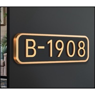 3D hollowed out light luxury HDB Unit Door Number Signage, Customised House Number Plate, Modern Doo