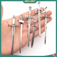[HellerySG] 6x Knight Sword Charms Retro Long Swords DIY Cosplay Scense Props Jewelry Charms