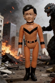 ［昭和当時物］29cm 復古奧特曼超人傑克  Ultraman Jack マットMAT 隊員 阿鄉 大膠 sofubi  舊bullmark牛嘜 搪膠玩具 (不是popy 靚仔、無記名) 70s 混血