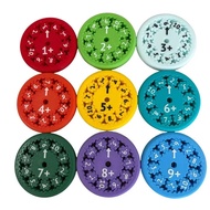 9pcs Math Fidget Fact Spinners Toy Math Fidget Multiplication Division Addition and Subtraction Teac