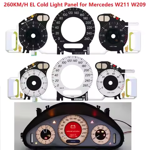 260km EL Cold Back Light Panel for Mercedes E-Class W211 E320 E350 E500 E55 E63 W209 C219 Instrument