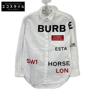 Burberry 8015637 白色 Horseferry（Tisci 時期）棉質襯衫，34 碼 [二手]