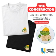 The Congrtractor Embroidered Premium Cotton T-Shirt | The Buwaya Collection