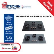 Tecno 88cm 3-Burner Built-In Matte Glass Gas Hob with Inferno Wok Burner T3388TGSV T 3388TGSV
