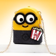 【滿額贈】Minions 爆谷牛仔布配牛皮迷你斜揹袋 開工 入職 換季