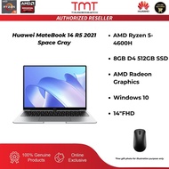 Huawei MateBook 14 R5 2021 Space Gray Laptop | AMD Ryzen 5-4600H | 8GB RAM 512GB SSD | 14 QHD | W10