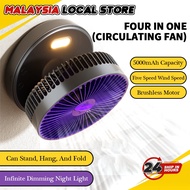 Rechargeable Fan Mini Fan Folding Intelligent Fan Desktop Fan (5000mAh) Aromatic Mini Fan USB Fan Mi