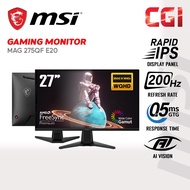MSI 27" MAG 275QF E20 ( WQHD, Rapid IPS, Freesync Premium, 200Hz, 0.5ms ) Ai Navigator Gaming Monito