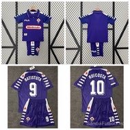 Retro-AAA + 1998-99 Season ACF Fiorentina Home Football Children's Jersey Kit Sports Sets Gabriel Ba