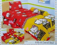 Sprei Lady Rose Disperse 100 Motif Kitty &amp; Daniel Red