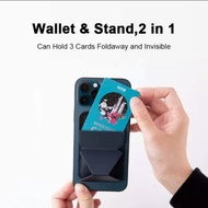 Magnetik Phone Grip Sticky Card PHone stand Holder Tempat Kartu Hp