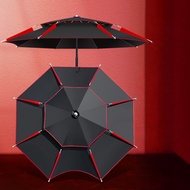 ปรับได้360องศา ร่มตกปลา 2.6 เมตร ร่มตกปลาชิงลิว กันแดด UV/กันพายุฝน ร่มตกปลา 2 ชั้น อุปกรณ์ชิงหลิว ร