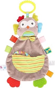 Glow-in-The Dark Cuddly Teether - Owl Soft Toy with 3 Textured Teethers, Fiddle Flags, Crinkle Sounds, Soft Material, On The Go Toy ( Cat )