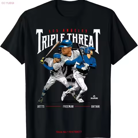 Triple Threat Ohtani Betts Freeman Los Angeles MLBPA T Shirt vintage Washed designer clothes Top For