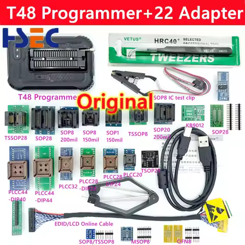 100% Original XGecu T48 [TL866-3G] programmer EPROM/MCU/SPI/Nor/NAND Flash/EMMC/ IC TESTER/ TL866CS 