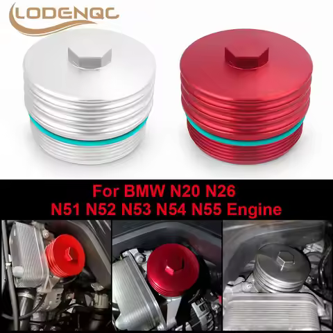 For BMW 3 4 Series N20 N26 N51 N52 N53 N54 N55 2.0T Oil Filter Shell Forged Aluminum Alloy Cover Eng
