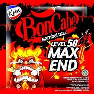 BonCabe Sambal Tabur Level 50 Max End 2.5g Sachet Halal Bumbu Dapur Nusantara Lokal Cabai Kering Cab