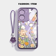 VRQR Cover for Vivo Y15A Y15S Y01A Y01 Y16 Y36 Y56 5G 4G S1 Pro Y9S IQOO Neo Green Forest Clear Shoc