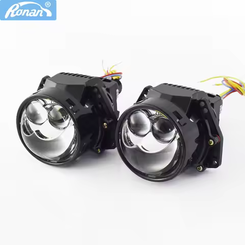 Ronan 3INCH 140W Per Set 6000K Bi-LED Hyperboloid Projector Lens for Hella 3R H1 H4 H7 9005/9006 Soc