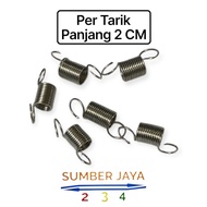 Per Tarik Panjang 2 CM Diameter Kawat 07 MM Pir Pegas Spring Peer Lentur 5 X 65 X 07 TERMURAH