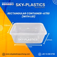 Abba A750 Rectangular Disposable Plastic Food Container [ 50sets± ] | Disposable Container | Bekas M