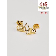 SALES PRODUCTS Wing Sing 916 Gold Stud Earrings Collection
