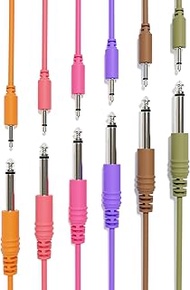 ExcelValley - 6B-Pack - Mono Patch Cables - TS 3.5mm 1/8" to 6.35mm 1/4" [90cm 36"]