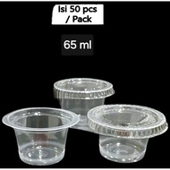 Agar Cup 65ml Pudding Cup Sauce Cup Contents 50 Pudding Cup/ with Separate Lid