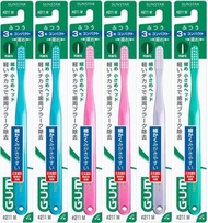 SUNSTAR - GUM 日本製造 牙周護理牙刷 牙齦牙刷 3 排緊湊型 #211M - 顏色隨機發貨- 平行進口- D1616
