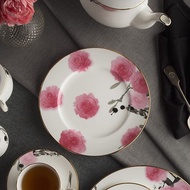 【NORITAKE】 紅纓花瓣金邊骨瓷-圓盤雙盤組(新品上市)